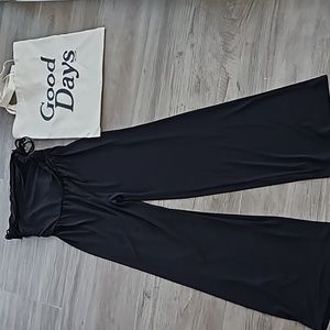 Black convertible Jumpsuit and tote